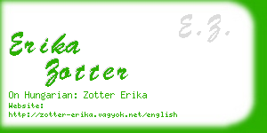 erika zotter business card